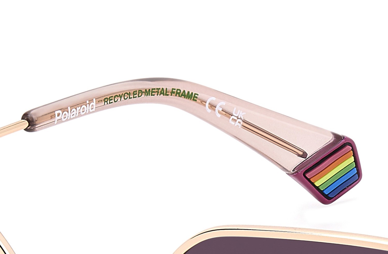 Sunglasses Polaroid Pld 6236/S 207849 S9E JR color gold violet shape round lenses burgundy shaded polarized