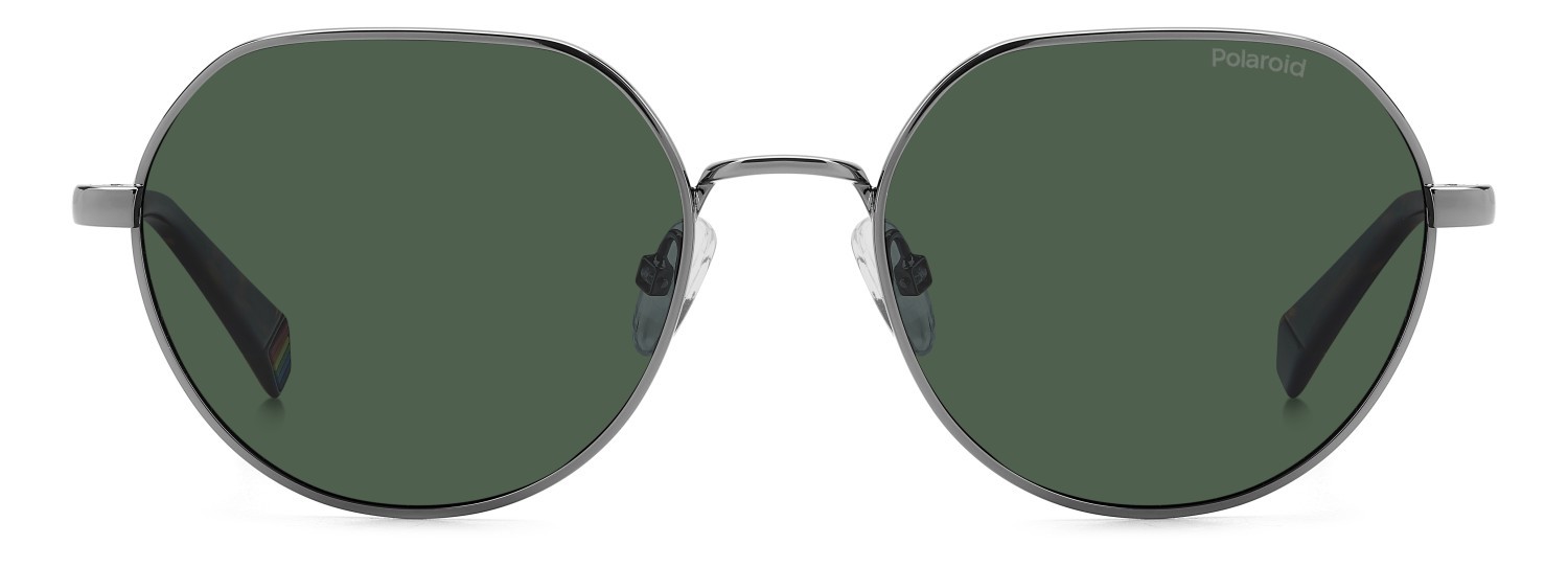 Sunglasses Polaroid Pld 6236/S 207849 SMF UC color ruthenium green shape round lenses green polarized