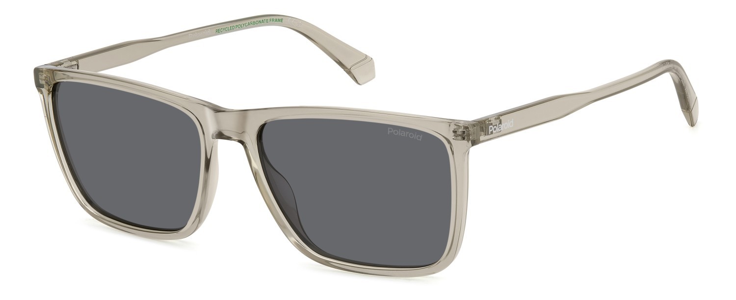 Occhiali da sole Polaroid Pld 4180/S 207850 10A M9 colore beige forma rettangolare lenti grey polarized