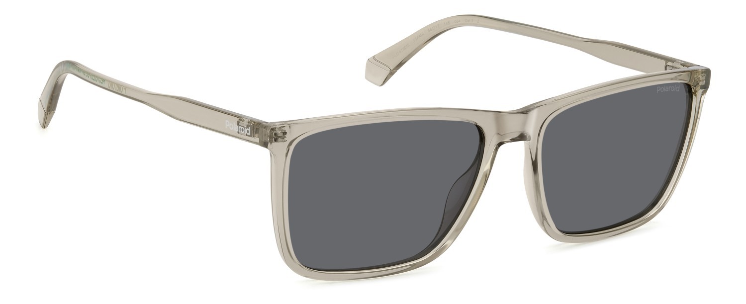 Occhiali da sole Polaroid Pld 4180/S 207850 10A M9 colore beige forma rettangolare lenti grey polarized