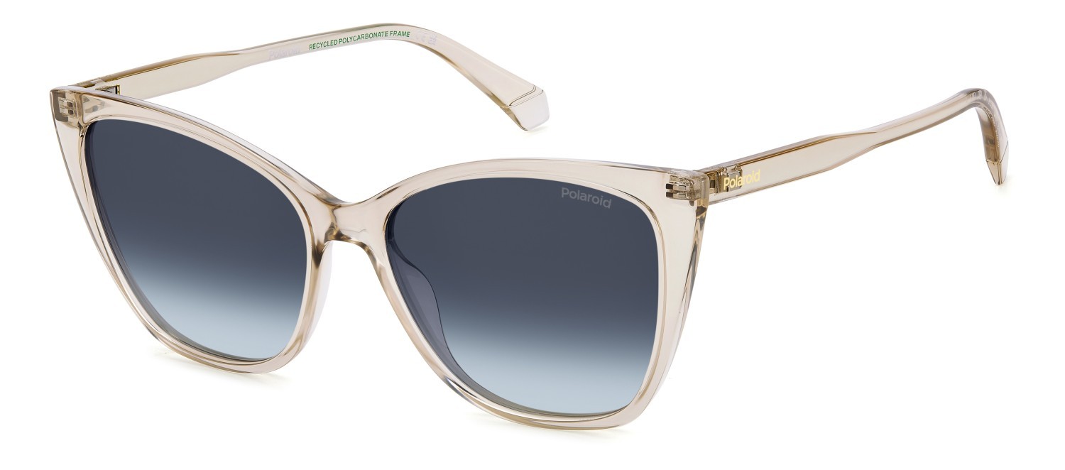 Sunglasses Polaroid Pld 4181/S 207851 FWM Z7 color nude shape rectangle lenses blue shaded polarized