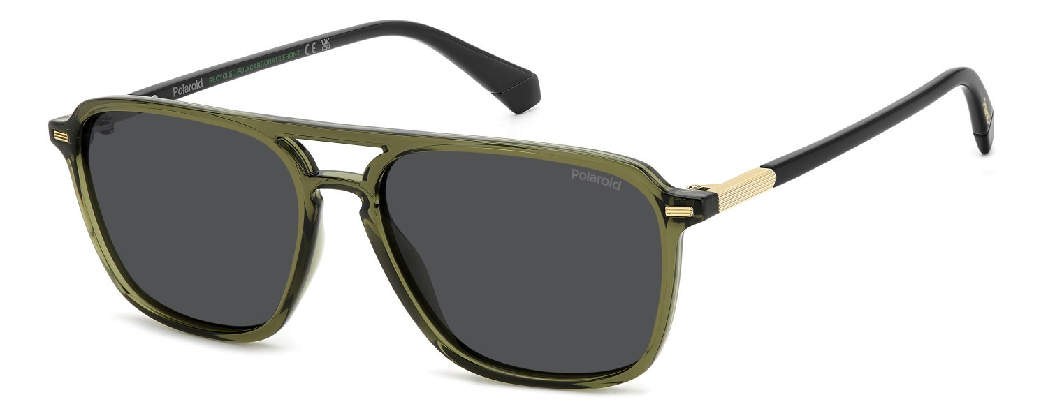Sonnenbrillen Polaroid Pld 4182/S 207852 4C3 M9 farbe olive form rechteckig gläser grey polarized
