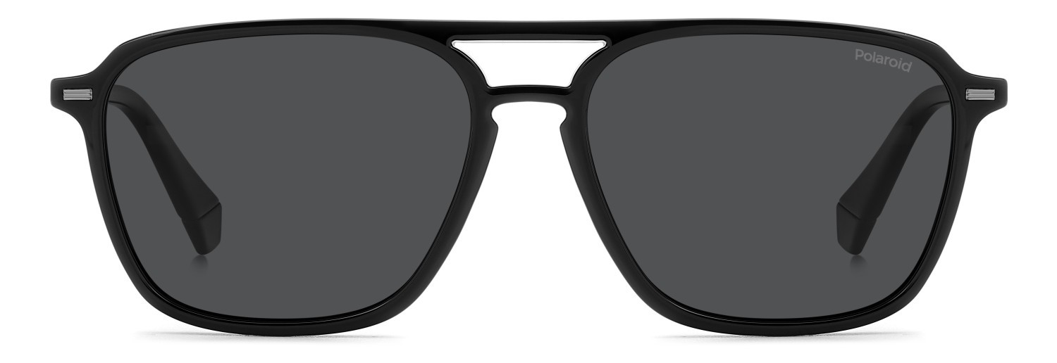 Sunglasses Polaroid Pld 4182/S 207852 807 M9 color black shape rectangle lenses grey polarized