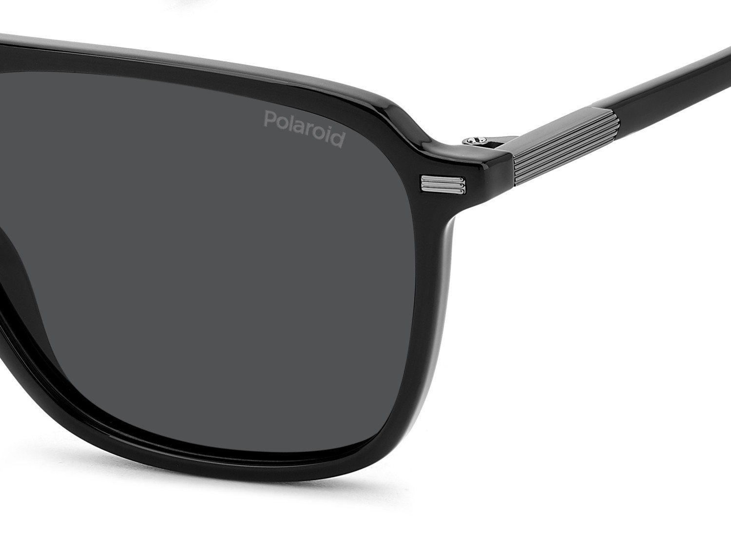 Sunglasses Polaroid Pld 4182/S 207852 807 M9 color black shape rectangle lenses grey polarized