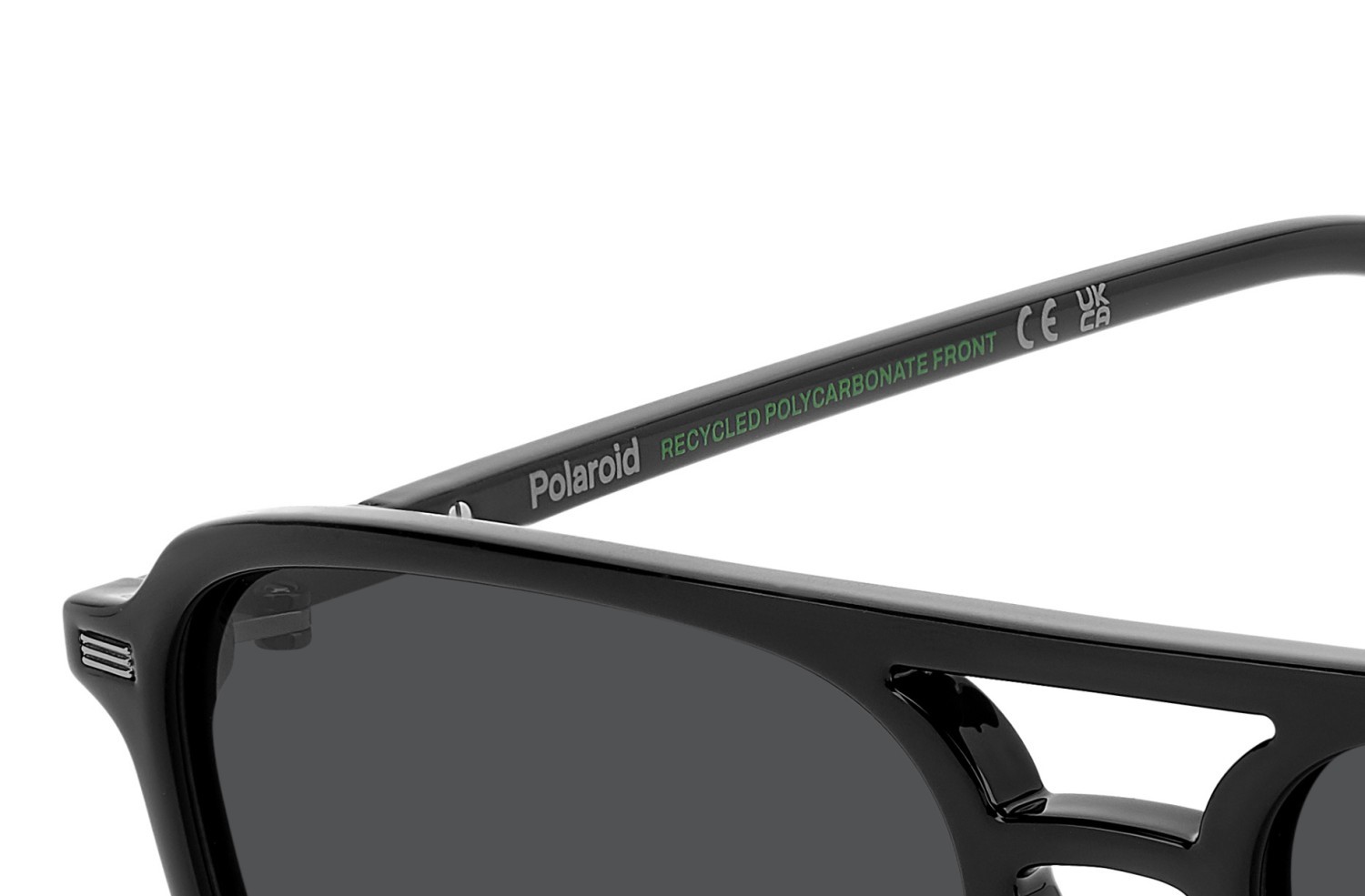 Sunglasses Polaroid Pld 4182/S 207852 807 M9 color black shape rectangle lenses grey polarized