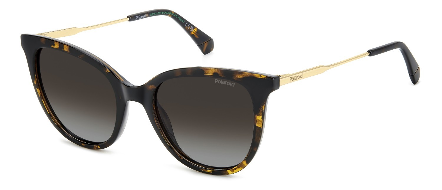 Sunglasses Polaroid Pld 4184/S 207853 086 LA color havana shape rectangle lenses brown shaded polarized