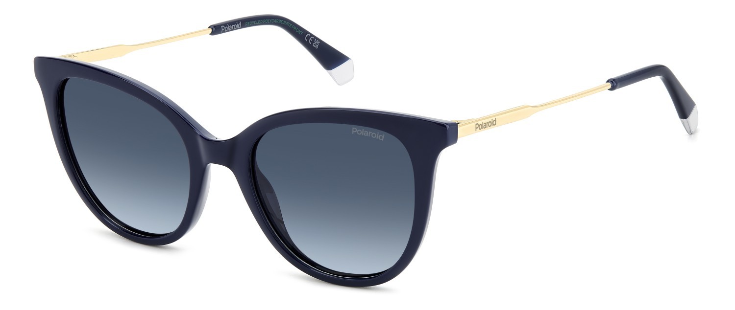 Sunglasses Polaroid Pld 4184/S 207853 PJP Z7 color blue shape rectangle lenses blue shaded polarized