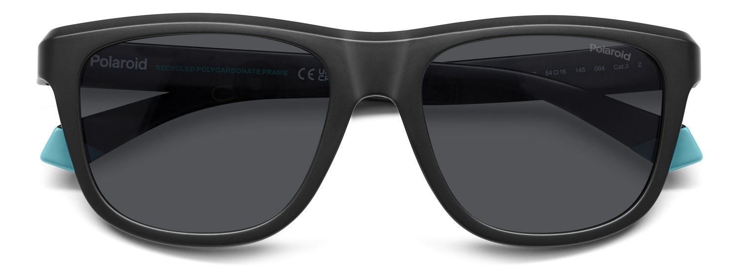 Sunglasses Polaroid Pld 2163/S 207854 003 M9 color matte black shape rectangle lenses grey polarized