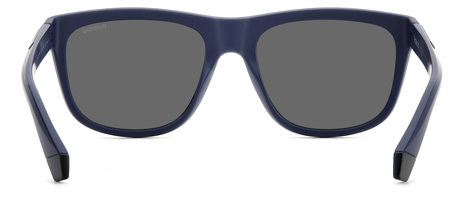 Sunglasses Polaroid Pld 2163/S 207854 FLL 5X color matte blue shape rectangle lenses blue mirror polarized