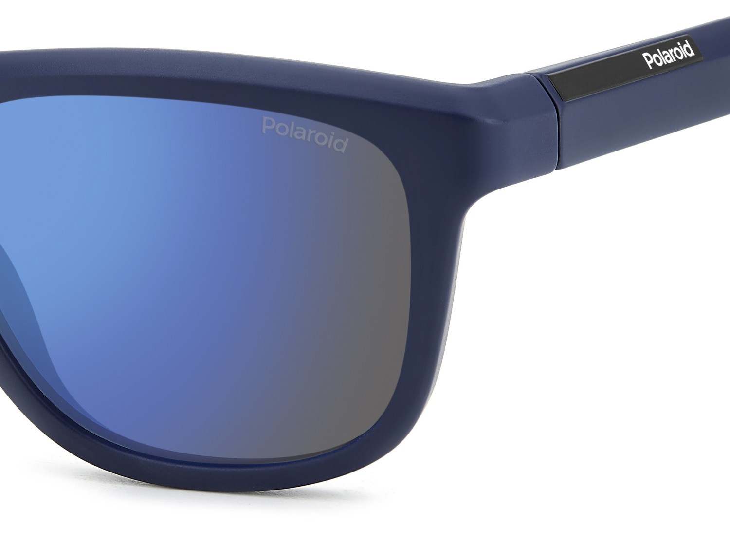 Sunglasses Polaroid Pld 2163/S 207854 FLL 5X color matte blue shape rectangle lenses blue mirror polarized