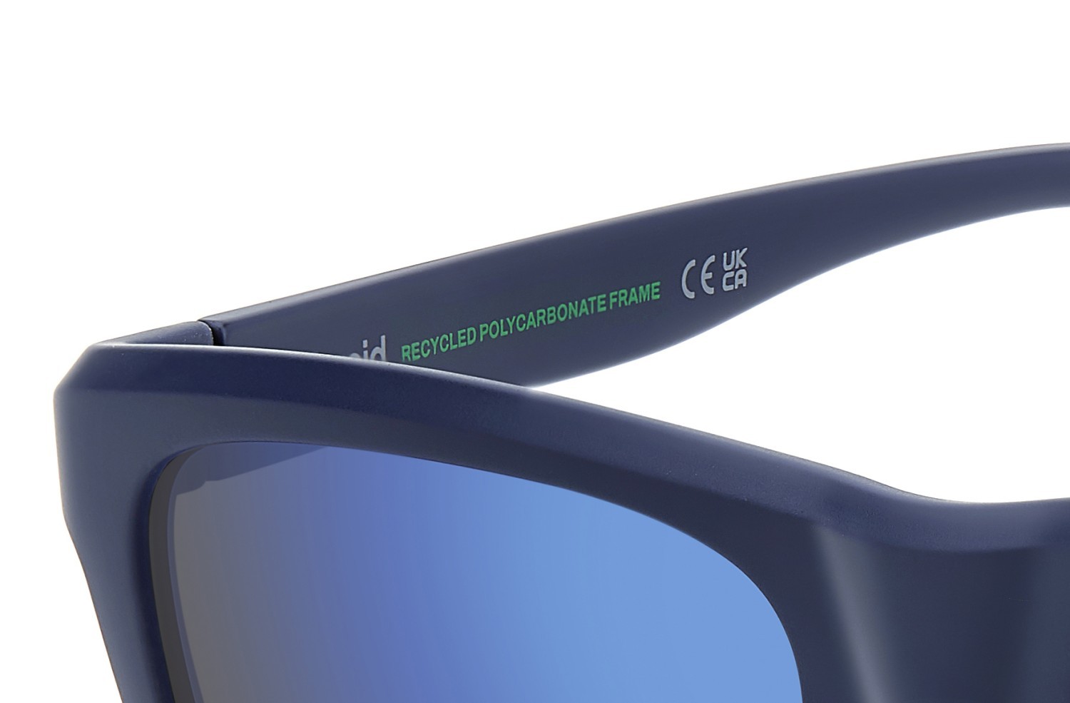 Sunglasses Polaroid Pld 2163/S 207854 FLL 5X color matte blue shape rectangle lenses blue mirror polarized