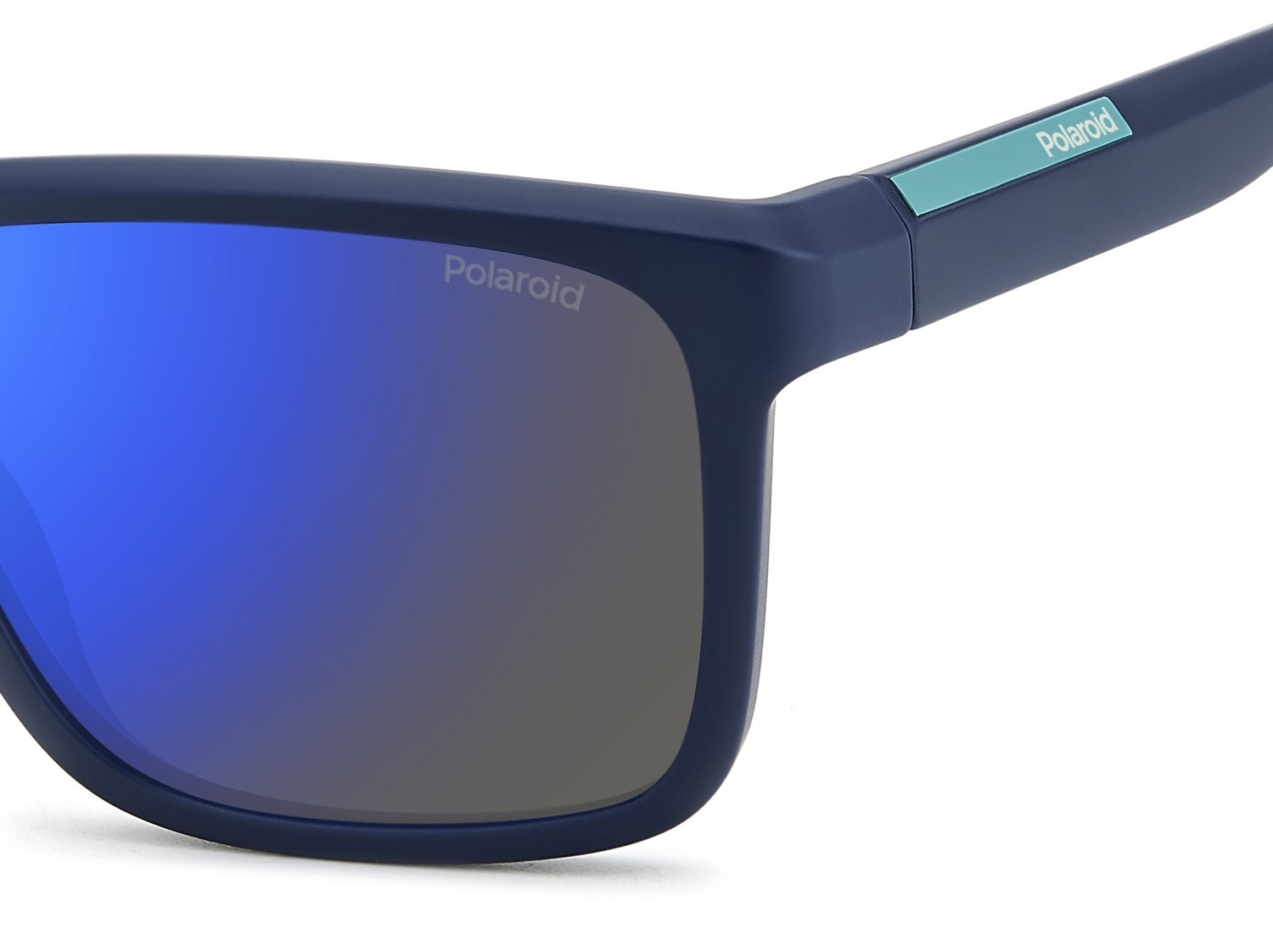 Sunglasses Polaroid Pld 2164/S 207855 FLL 5X color matte blue shape rectangle lenses blue mirror polarized