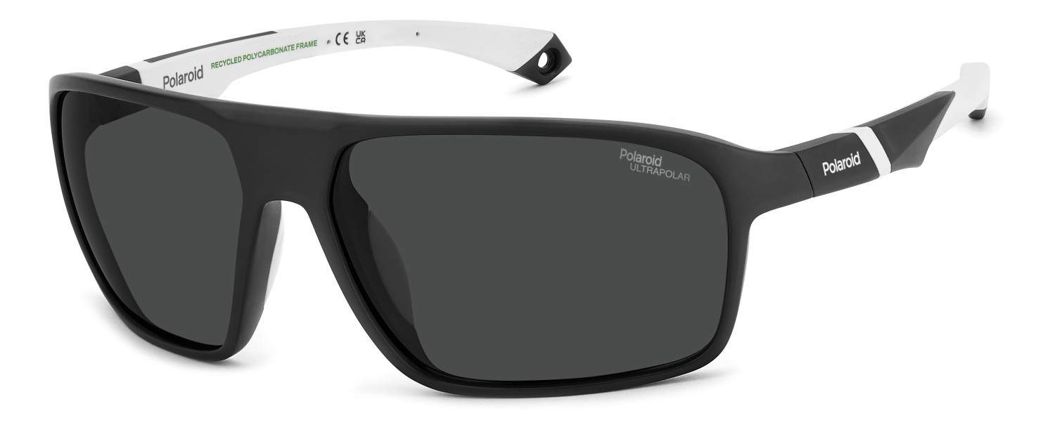 Occhiali da sole Polaroid Pld 7058/S 207856 003 E3 colore matte black forma rettangolare lenti grey polarized high contrast