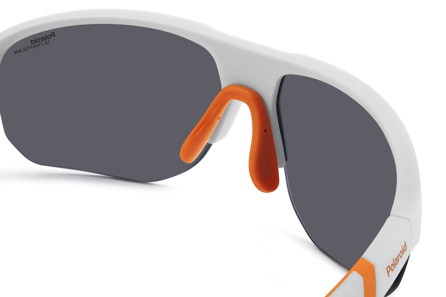 Sunglasses Polaroid Pld 7059/S 207857 6HT BG color matte white shape rectangle lenses red multilayer polarized hightcontrast