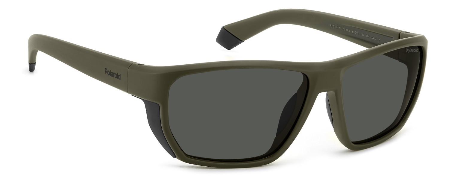 Sonnenbrillen Polaroid Pld 7057/S 207859 DLD M9 farbe matte green form rechteckig gläser grey polarized