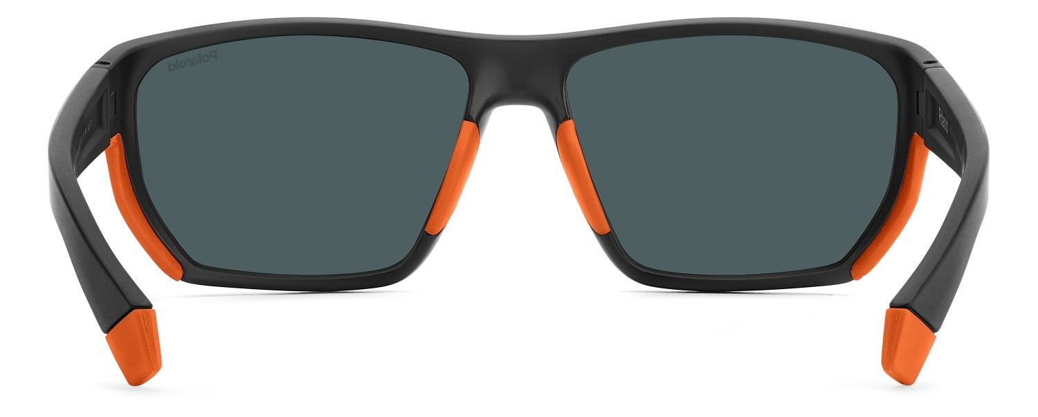 Sunglasses Polaroid Pld 7057/S 207859 RC2 OZ color matte black orange shape rectangle lenses red multilayer polarized