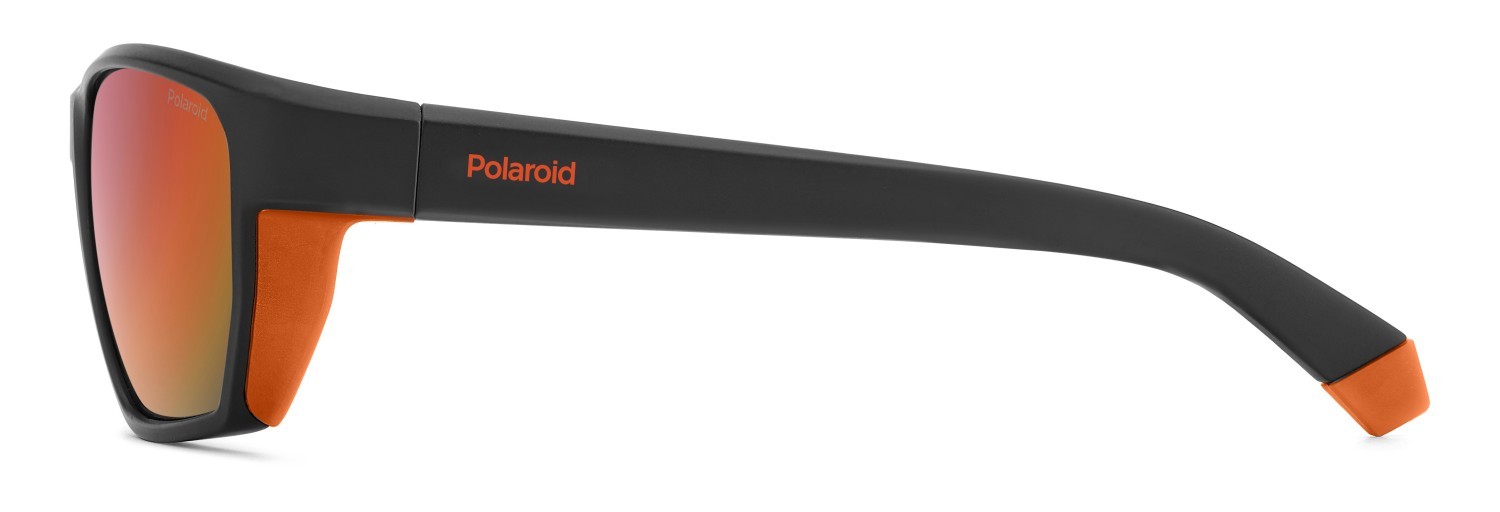 Sunglasses Polaroid Pld 7057/S 207859 RC2 OZ color matte black orange shape rectangle lenses red multilayer polarized