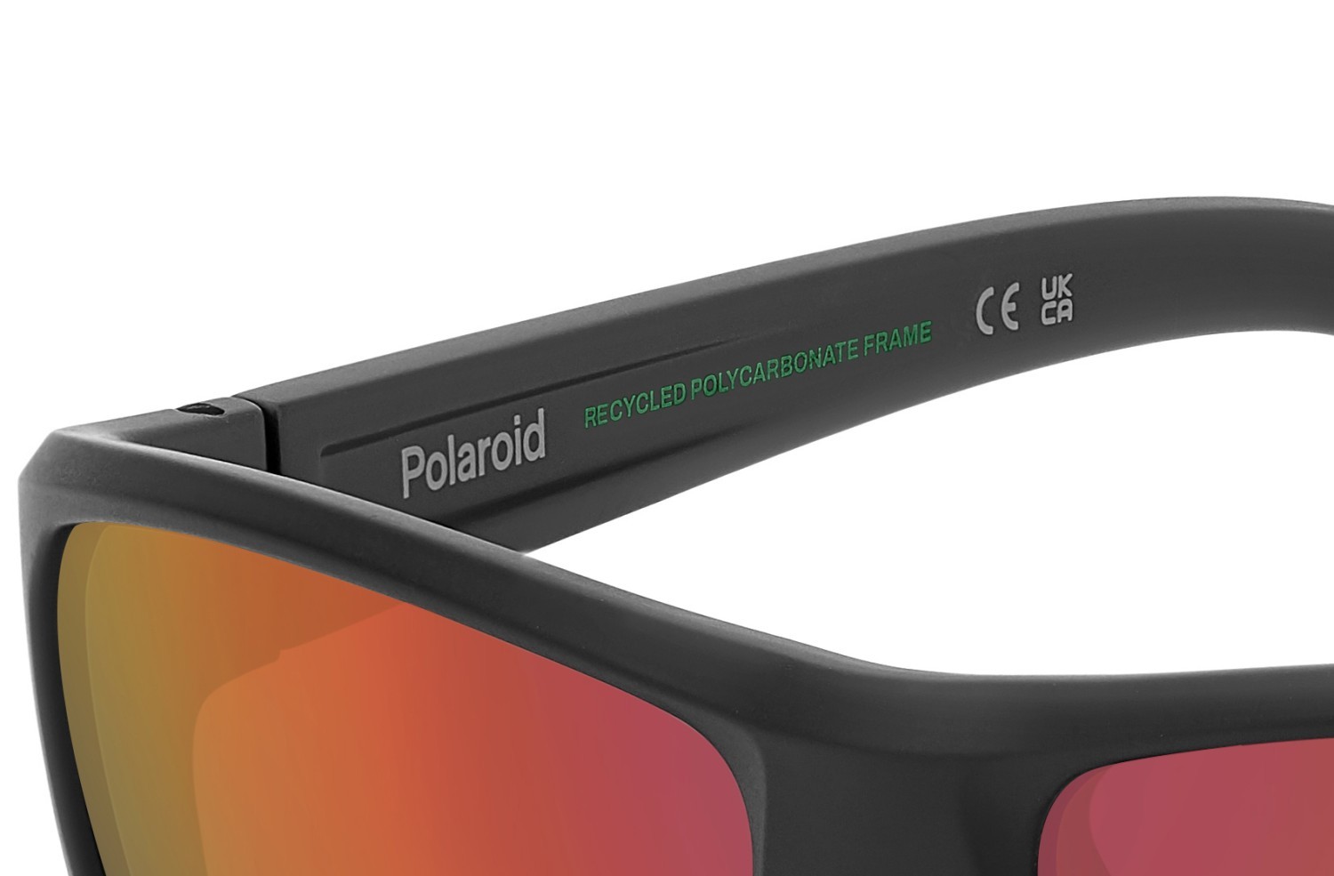 Sunglasses Polaroid Pld 7057/S 207859 RC2 OZ color matte black orange shape rectangle lenses red multilayer polarized