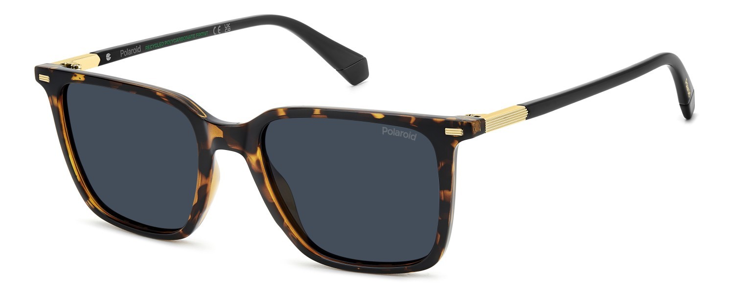 Sunglasses Polaroid Pld 4183/S 207860 086 C3 color havana shape rectangle lenses blue polarized