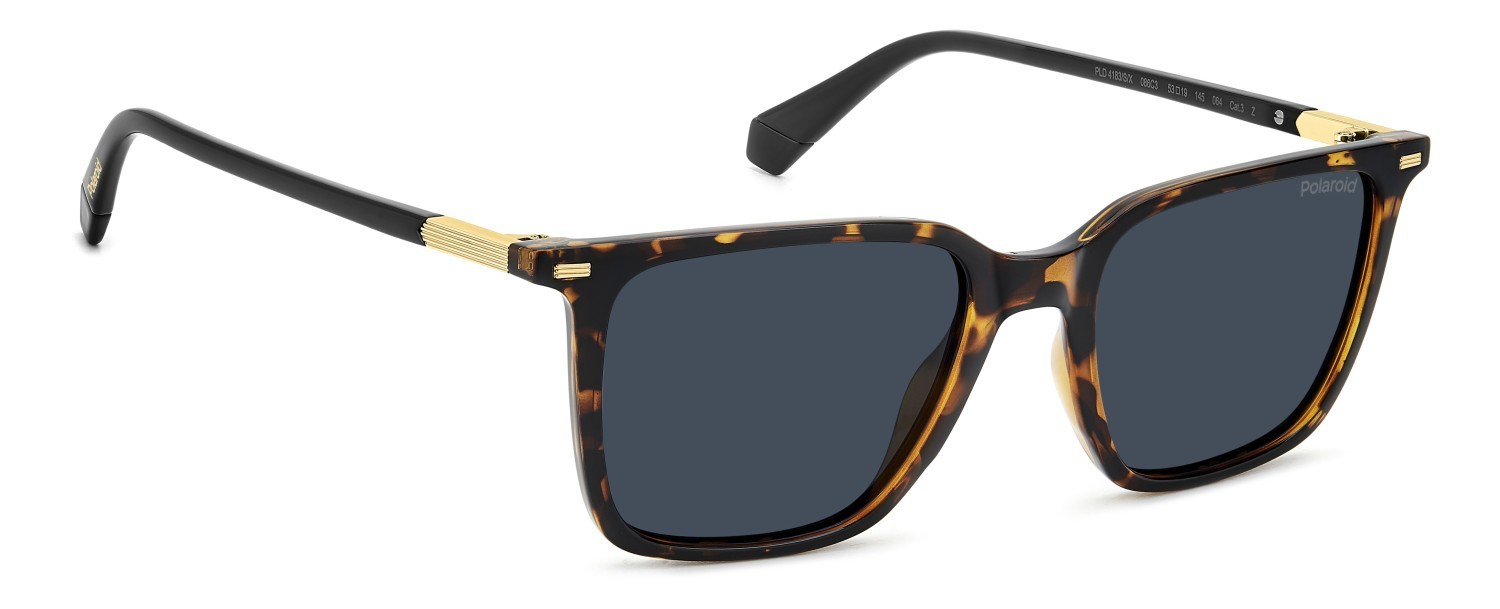 Sunglasses Polaroid Pld 4183/S 207860 086 C3 color havana shape rectangle lenses blue polarized
