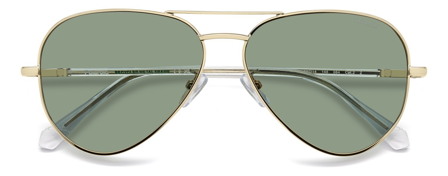 Sonnenbrillen Polaroid Pld 4186/G 207861 J5G UC farbe gold form aviator gläser green polarized