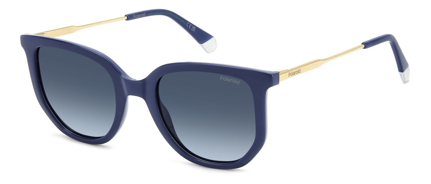 Sunglasses Polaroid Pld 4185/S 207862 PJP Z7 color blue shape rectangle lenses blue shaded polarized
