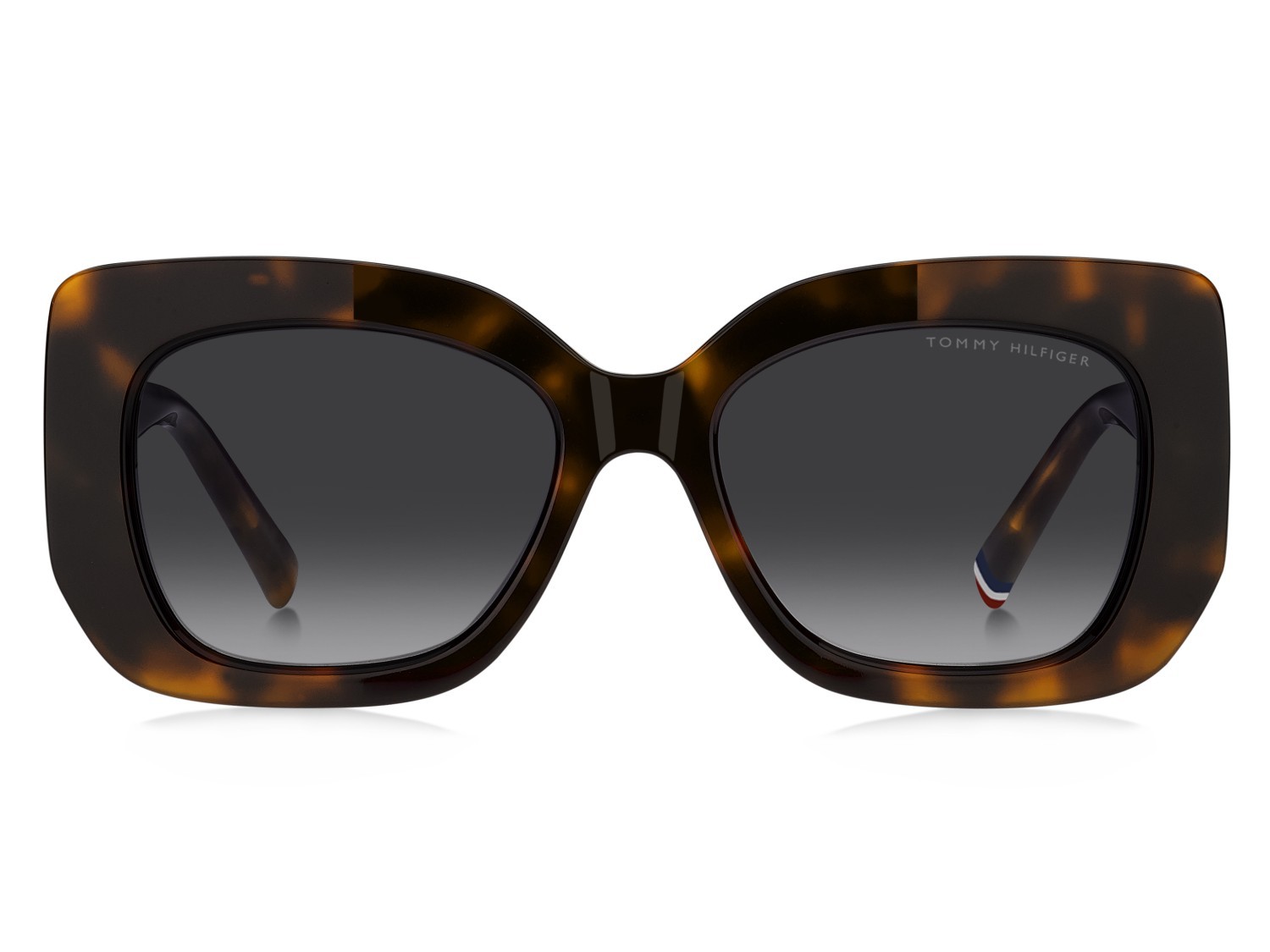 Occhiali da sole Tommy Hilfiger Th 2224/S 207864 086 9O colore havana forma rettangolare lenti dark grey shaded