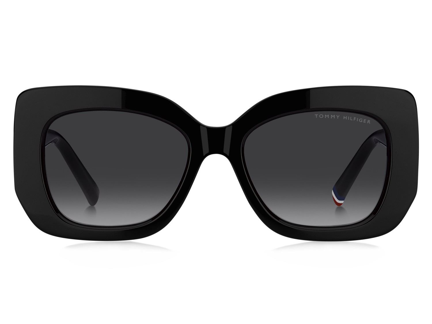 Occhiali da sole Tommy Hilfiger Th 2224/S 207864 807 9O colore black forma rettangolare lenti dark grey shaded