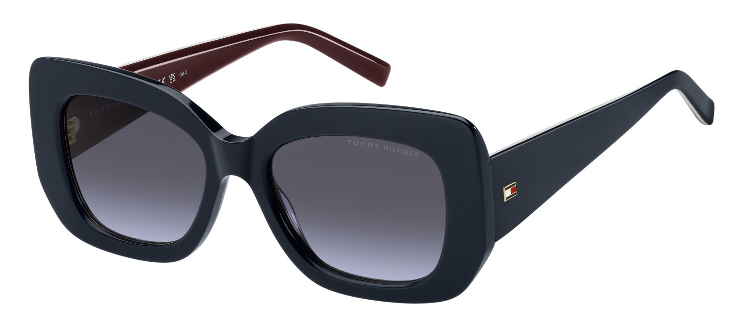 Sunglasses Tommy Hilfiger Th 2224/S 207864 PJP GB color blue shape rectangle lenses grey azure