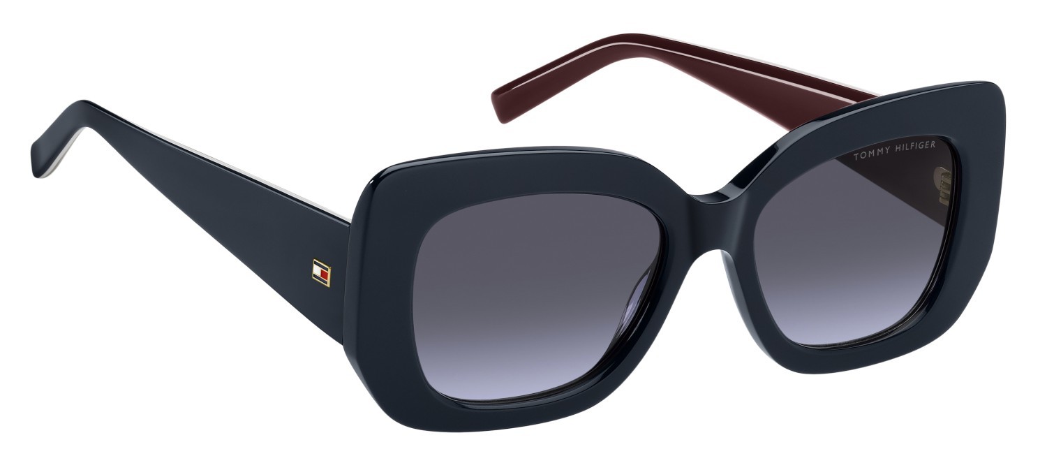 Sunglasses Tommy Hilfiger Th 2224/S 207864 PJP GB color blue shape rectangle lenses grey azure