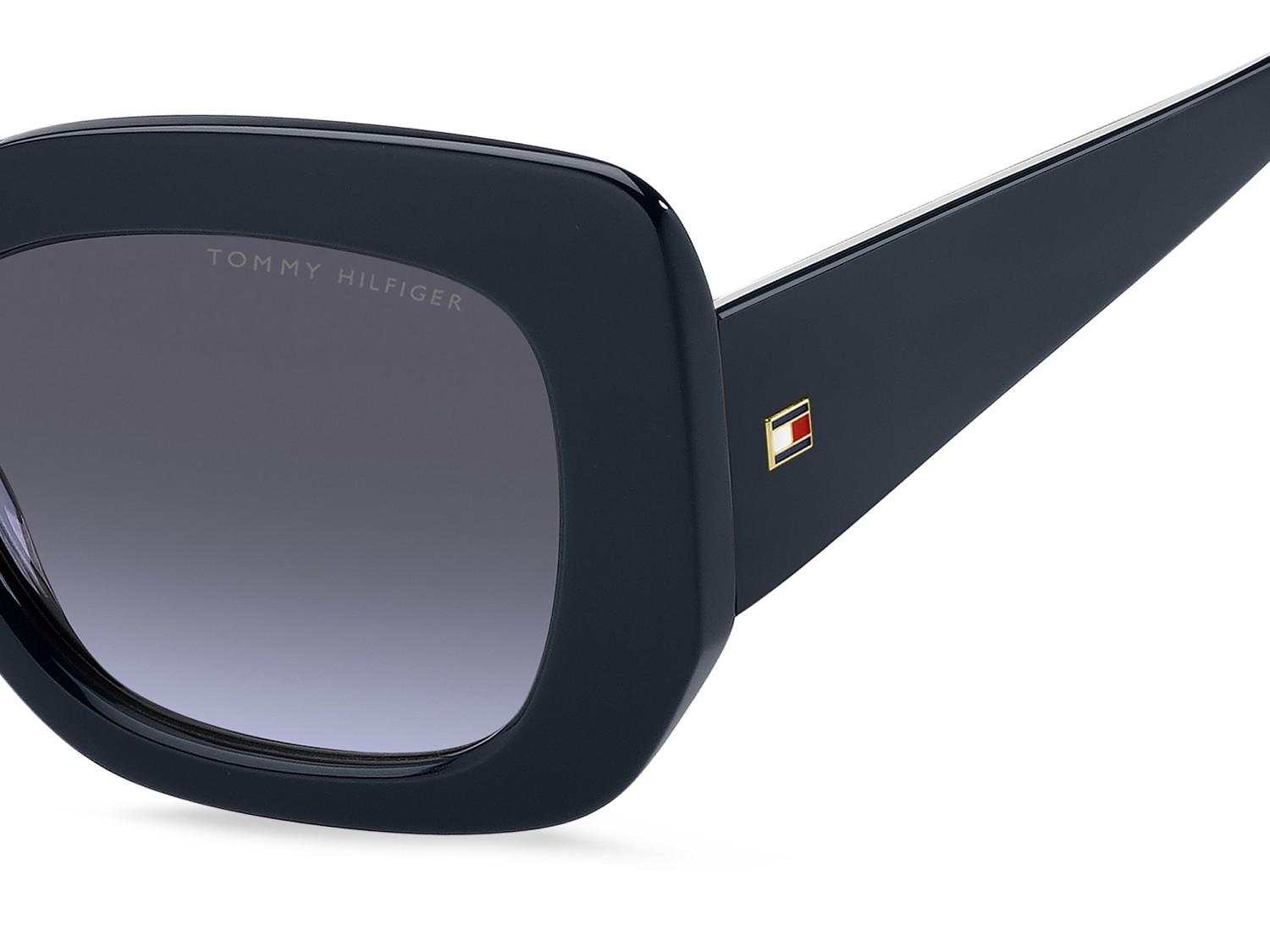 Sunglasses Tommy Hilfiger Th 2224/S 207864 PJP GB color blue shape rectangle lenses grey azure