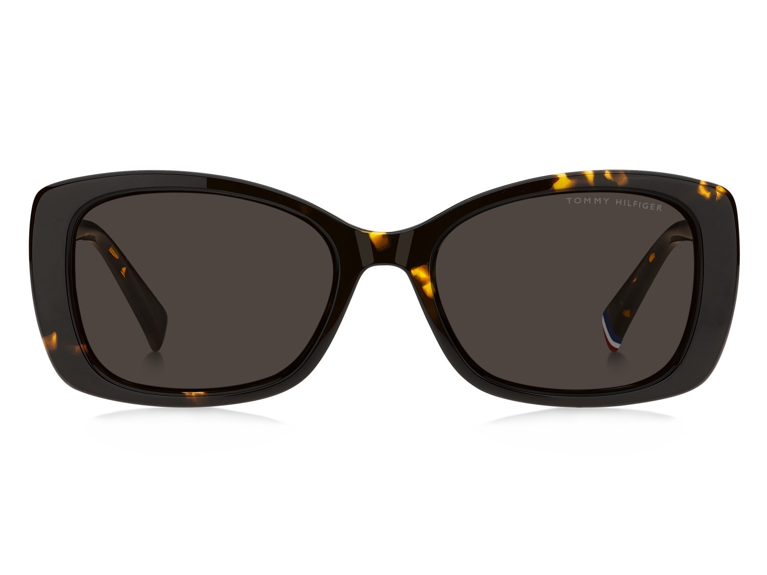 Sunglasses Tommy Hilfiger Th 2225/S 207865 086 70 color havana shape rectangle lenses brown