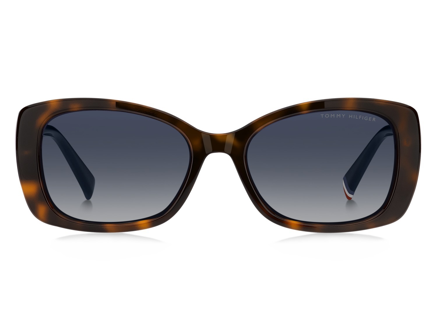 Sunglasses Tommy Hilfiger Th 2225/S 207865 IPR 08 color havana blue shape rectangle lenses dk blue shaded