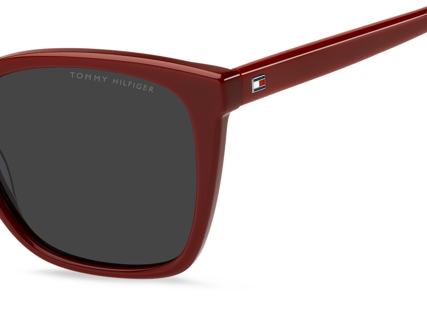 Occhiali da sole Tommy Hilfiger Th 2226/S 207866 LHF IR colore burgundy forma rettangolare lenti grey