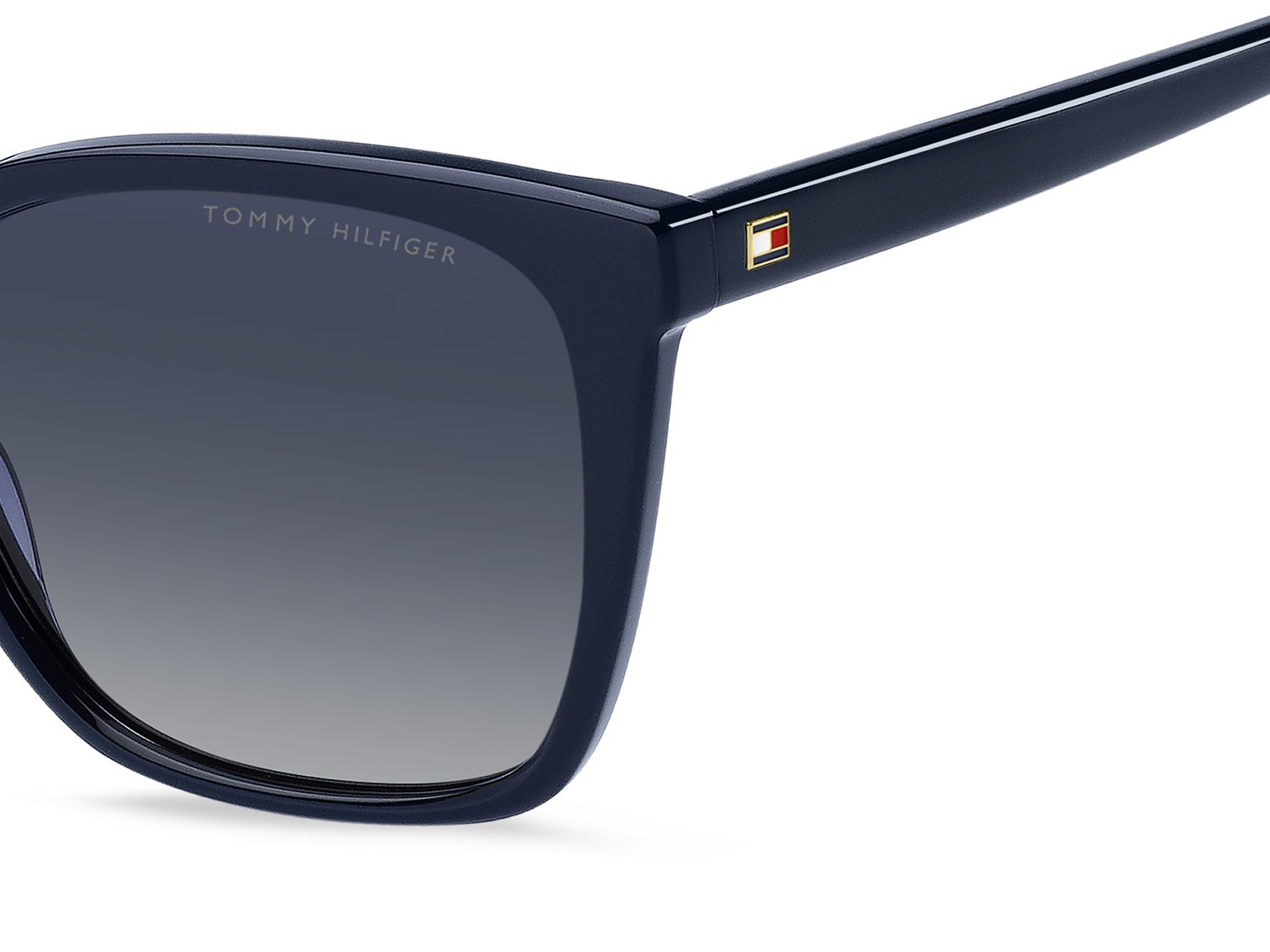 Occhiali da sole Tommy Hilfiger Th 2226/S 207866 PJP 08 colore blue forma rettangolare lenti dk blue shaded