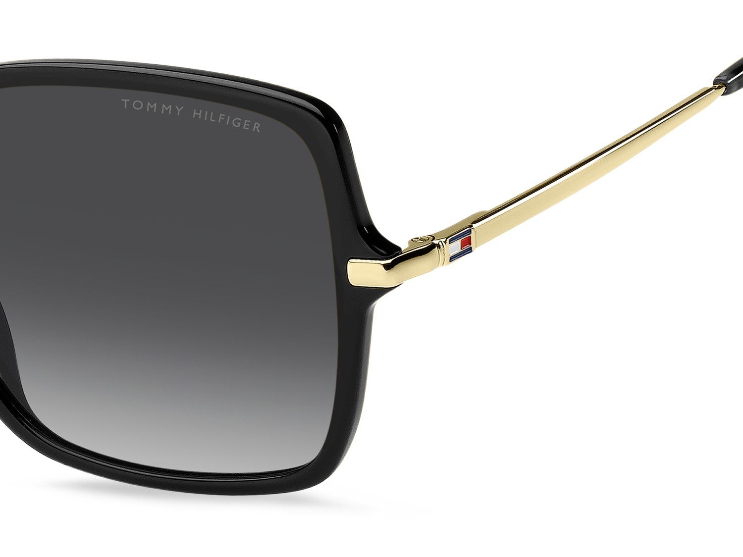 Occhiali da sole Tommy Hilfiger Th 2220/S 207868 807 9O colore black forma quadrato lenti dark grey shaded