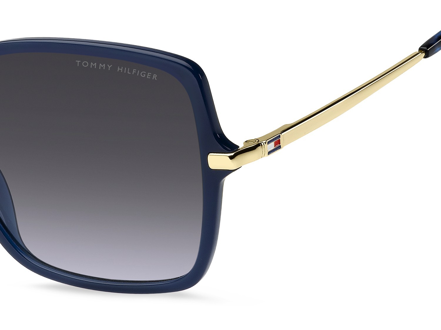 Occhiali da sole Tommy Hilfiger Th 2220/S 207868 PJP 08 colore blue forma quadrato lenti dk blue shaded