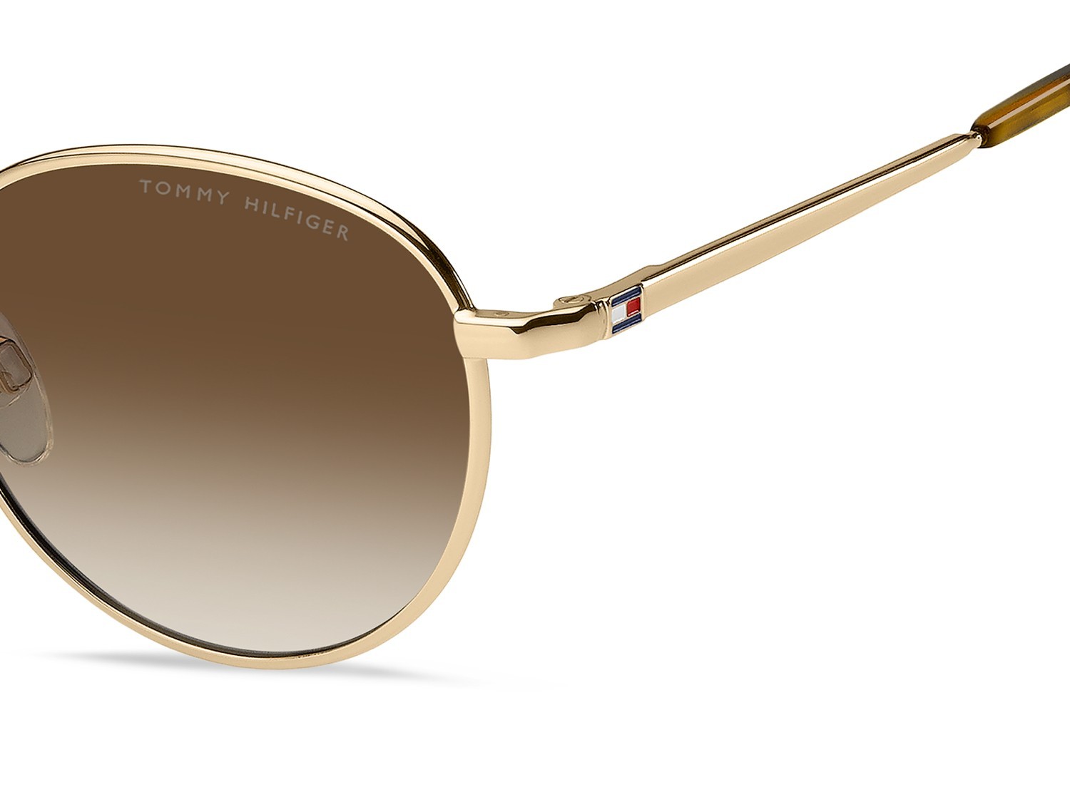 Sunglasses Tommy Hilfiger Th 2217/S 207869 000 HA color rose gold shape pantos lenses brown shaded