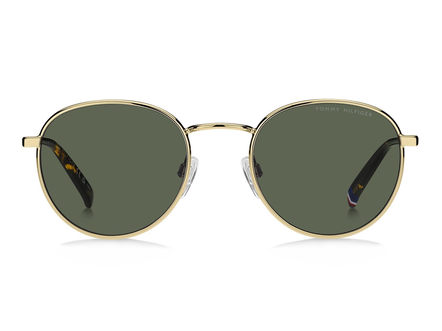 Sunglasses Tommy Hilfiger Th 2217/S 207869 J5G QT color gold shape pantos lenses green