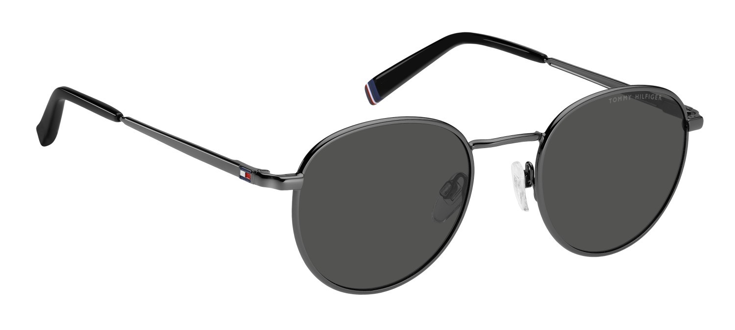 Sunglasses Tommy Hilfiger Th 2217/S 207869 KJ1 IR color dark ruthenium shape pantos lenses grey
