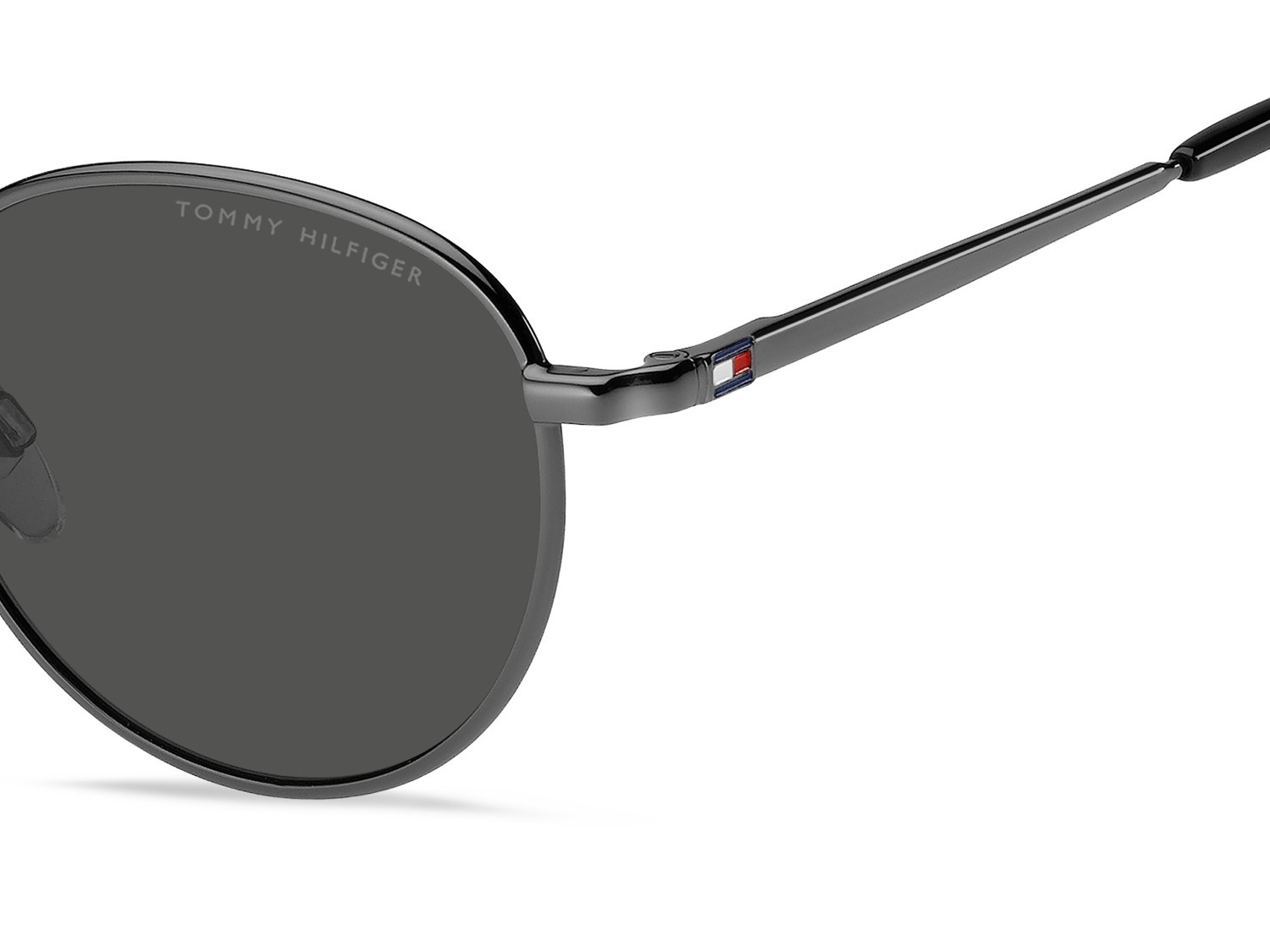 Sunglasses Tommy Hilfiger Th 2217/S 207869 KJ1 IR color dark ruthenium shape pantos lenses grey