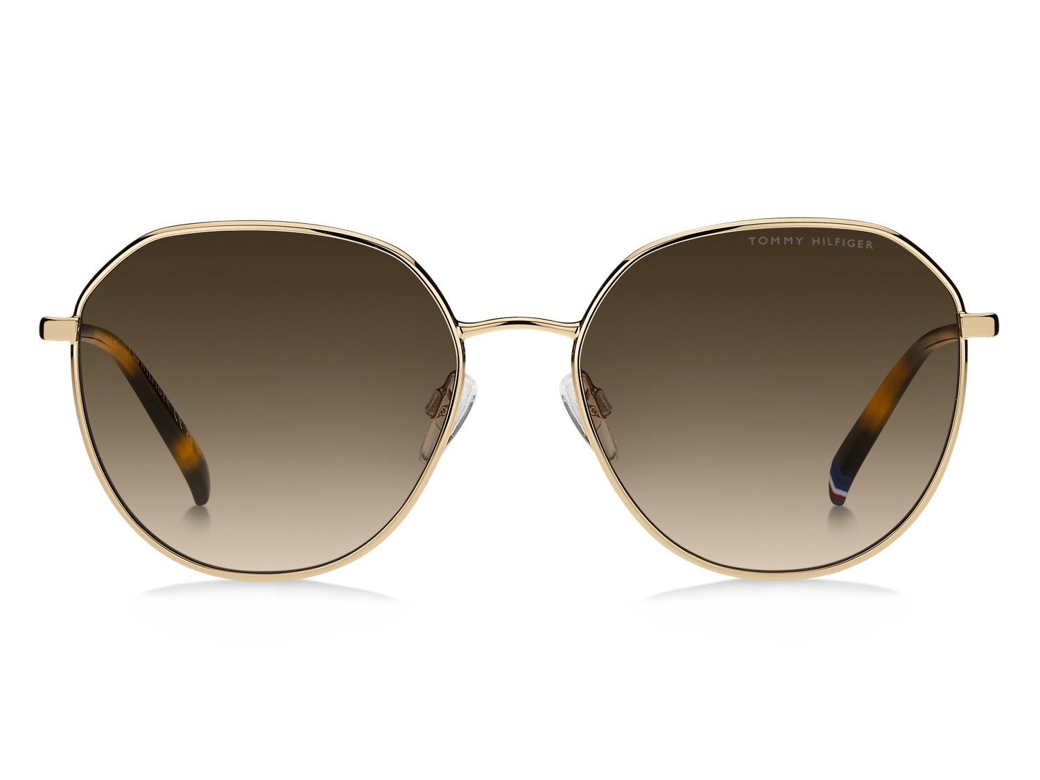 Occhiali da sole Tommy Hilfiger Th 2218/S 207870 000 HA colore rose gold forma pantos lenti brown shaded