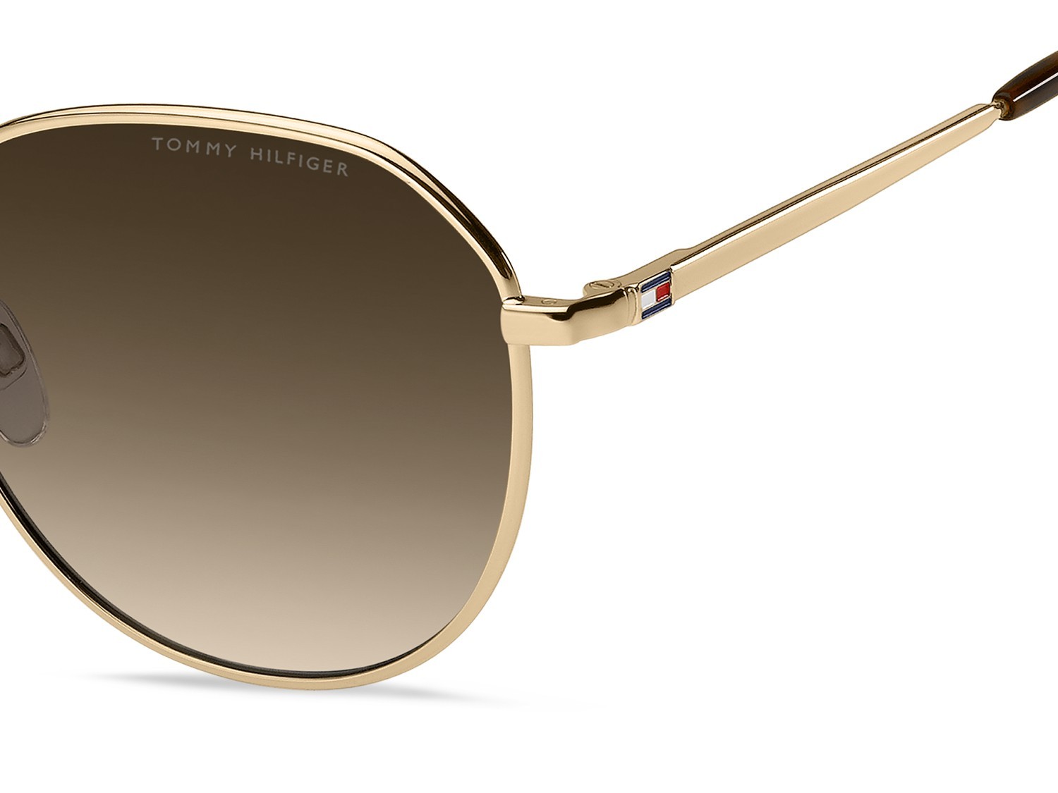 Occhiali da sole Tommy Hilfiger Th 2218/S 207870 000 HA colore rose gold forma pantos lenti brown shaded