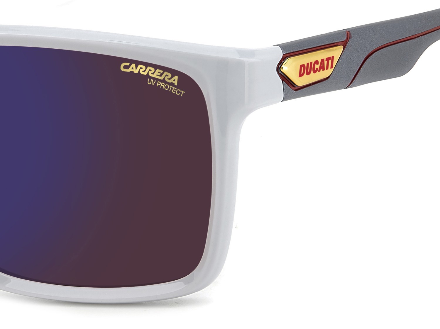 Sonnenbrillen Carrera Ducati Carduc 049/S 207874 268 Z0 farbe grey red form rechteckig gläser blue multilayer