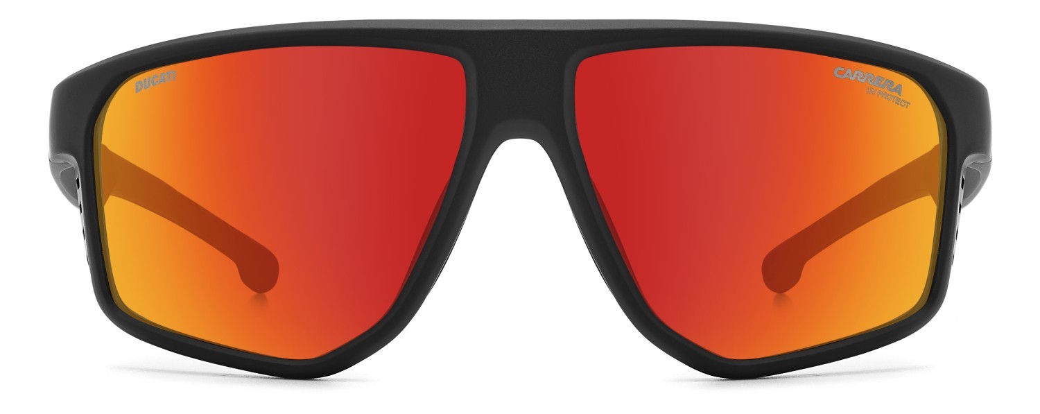 Sunglasses Carrera Ducati Carduc 051/S 207876 003 UZ color matte black shape rectangle lenses red multilayer