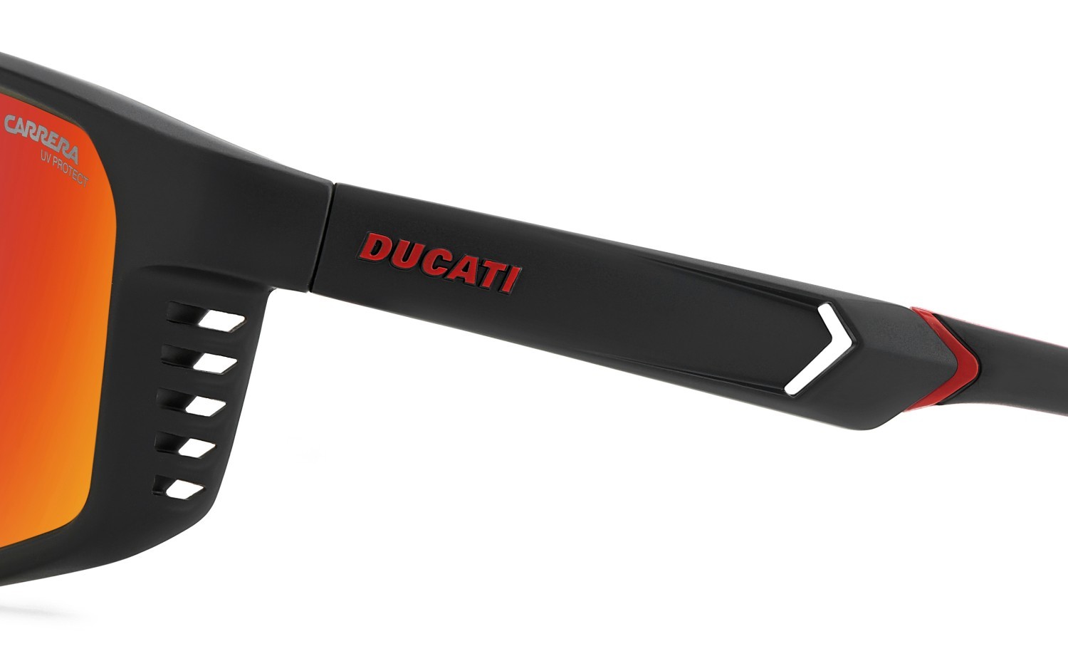 Sunglasses Carrera Ducati Carduc 051/S 207876 003 UZ color matte black shape rectangle lenses red multilayer