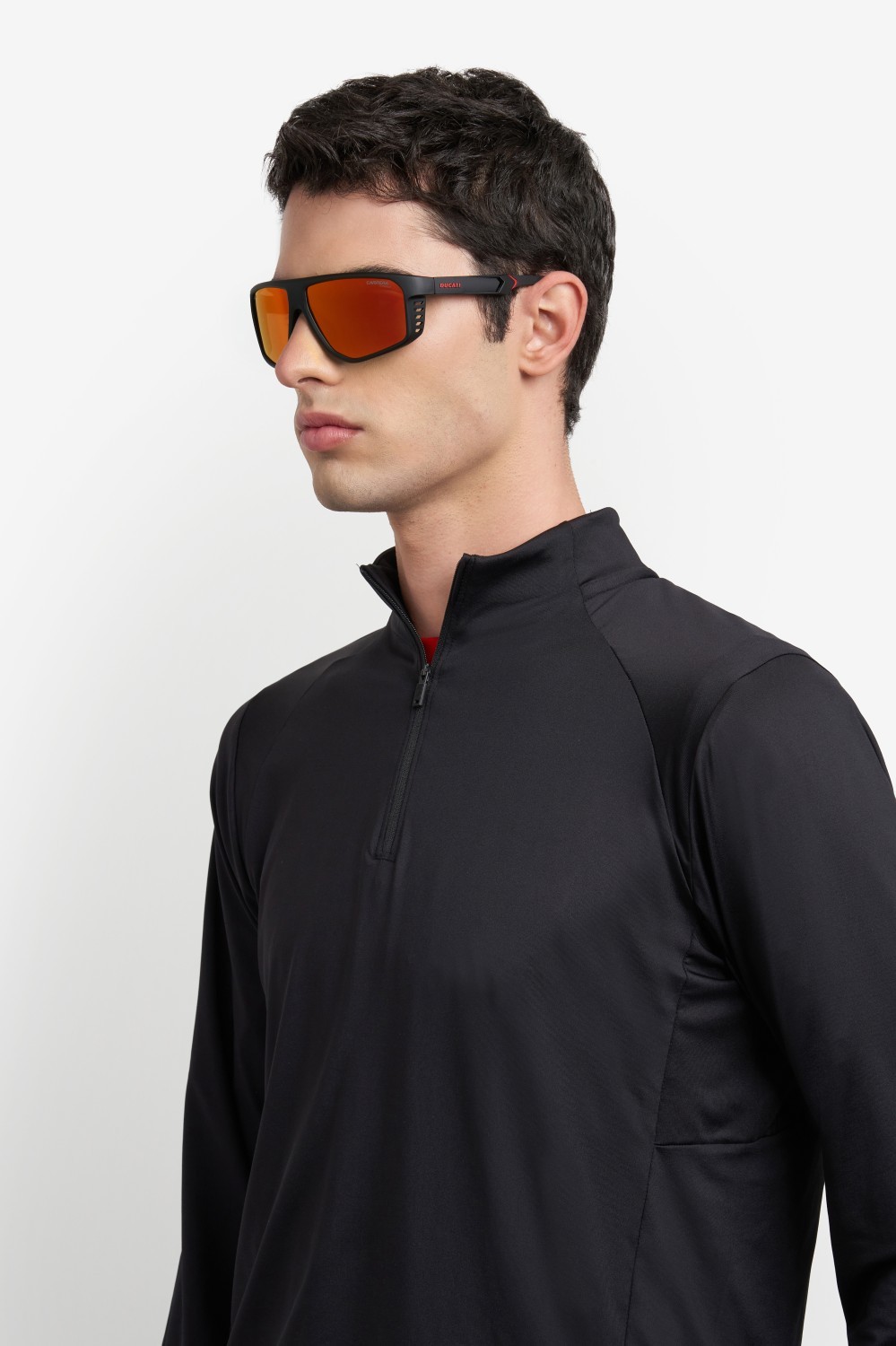 Sunglasses Carrera Ducati Carduc 051/S 207876 003 UZ color matte black shape rectangle lenses red multilayer