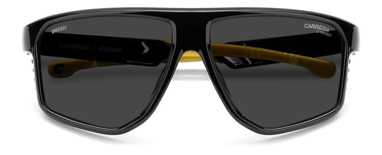 Sonnenbrillen Carrera Ducati Carduc 051/S 207876 71C 2K farbe black yellow form rechteckig gläser grey antireflex