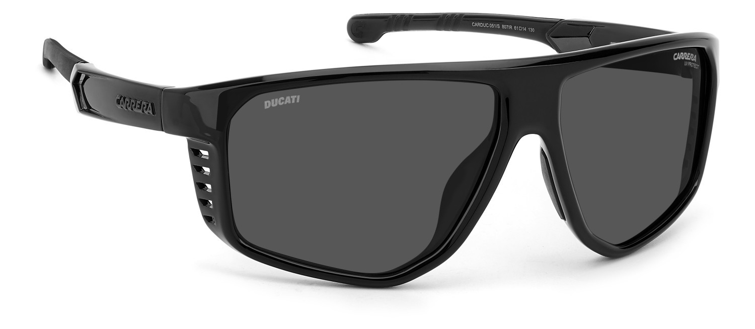 Sonnenbrillen Carrera Ducati Carduc 051/S 207876 807 IR farbe black form rechteckig gläser grey