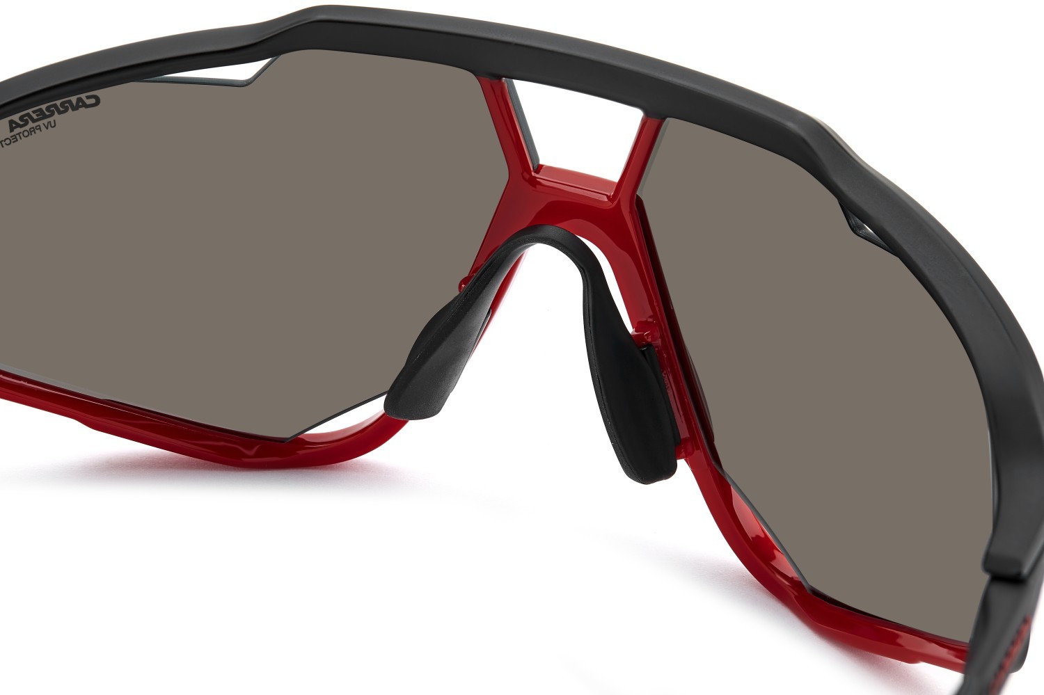 Occhiali da sole Carrera Ducati Carduc 055/S 207878 BLX UZ colore matte black red forma rettangolare lenti red multilayer